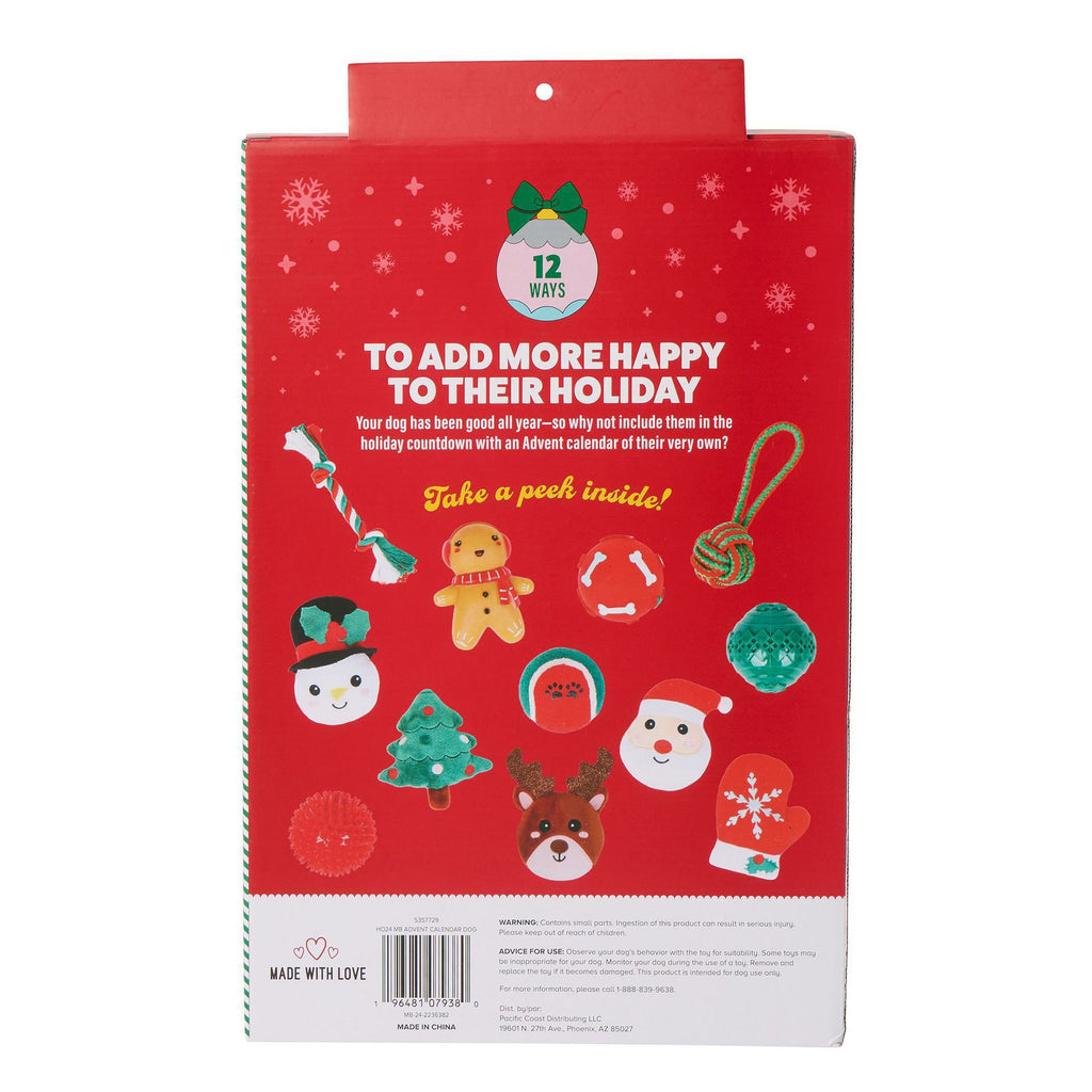 Back of the dog advent calendar box