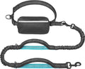 Hands Free Dog Leash with Zipper Pouch, Medium, 8-25 Lbs, Black