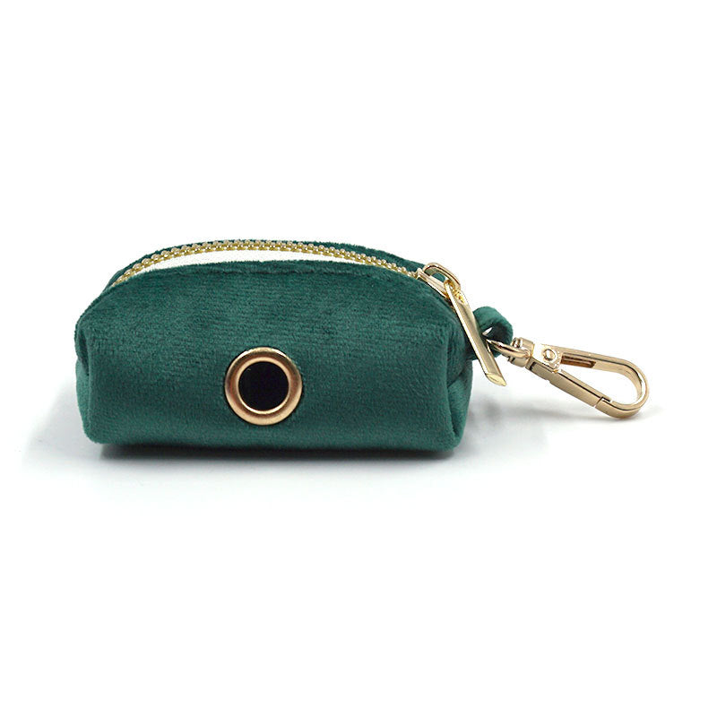 Velvet poop bag holder