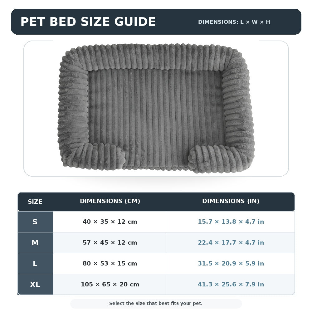 Bolster dog bed size guide