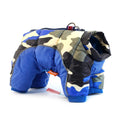 Dog snowsuit – Blue Camo