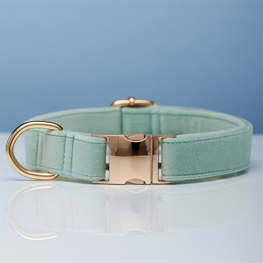 Velvet dog collar – Mint