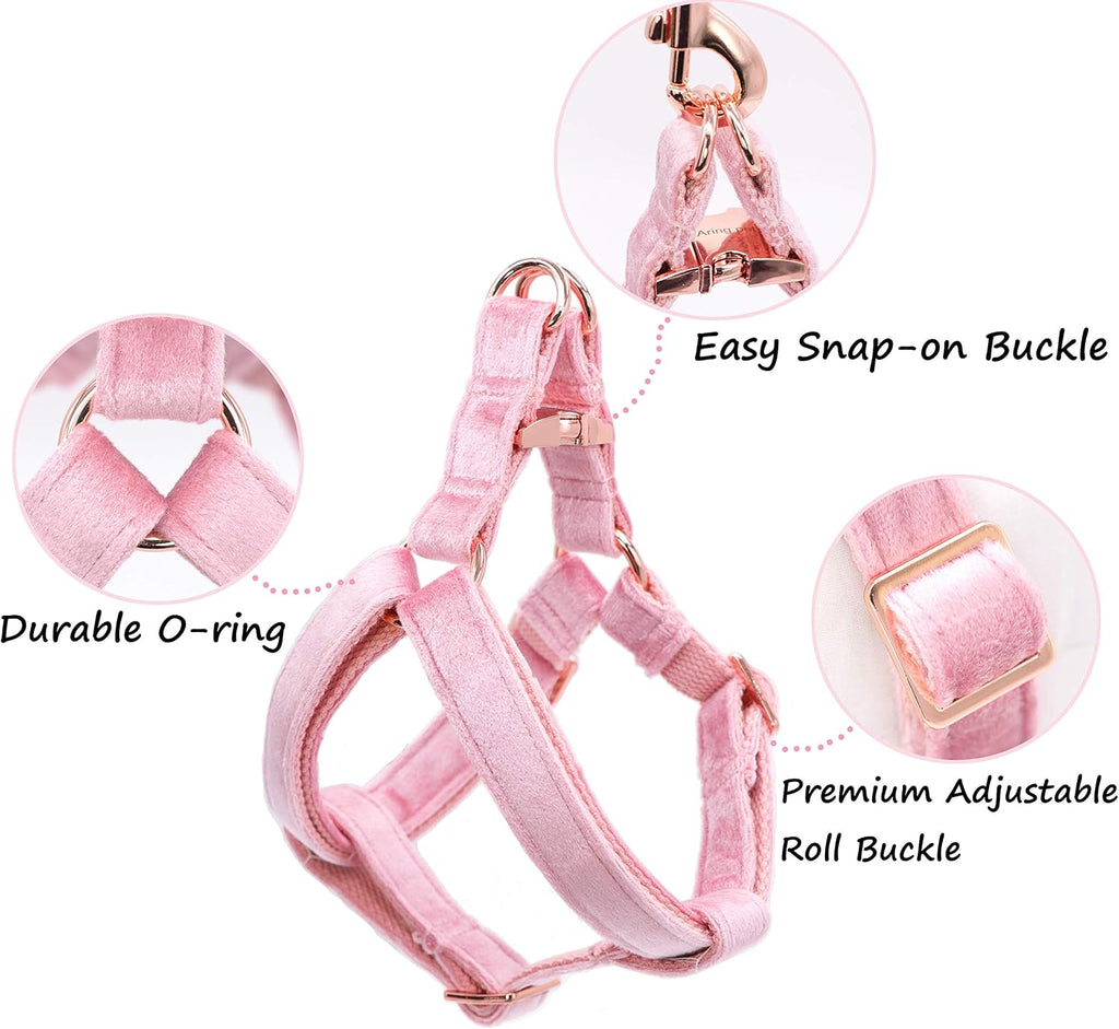 Velvet No Pull Dog Halter Harness, Adjustable Heavy Duty for Small to Large Dogs