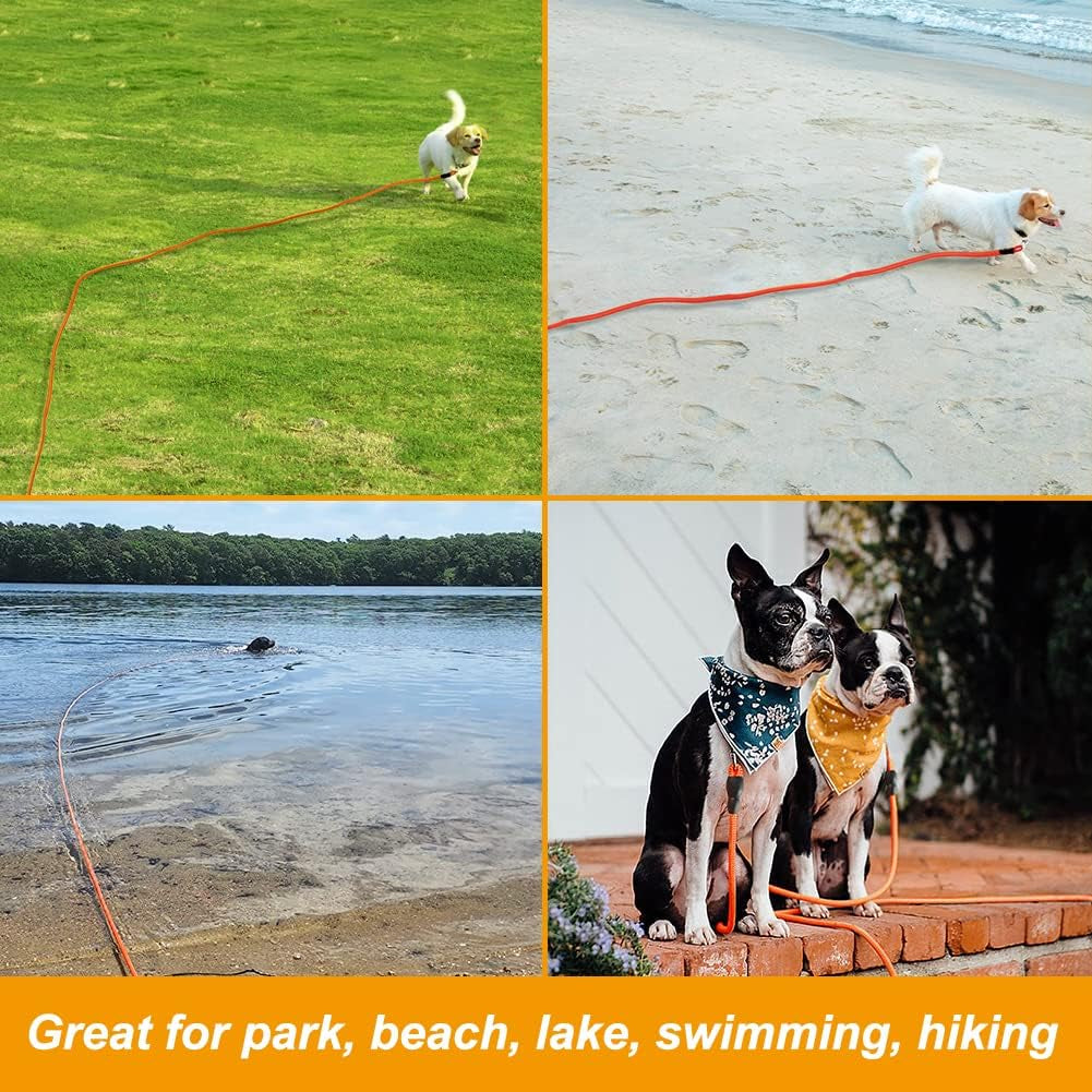 Floating Long Dog Leash, 20FT Dog Training Leash, Orange