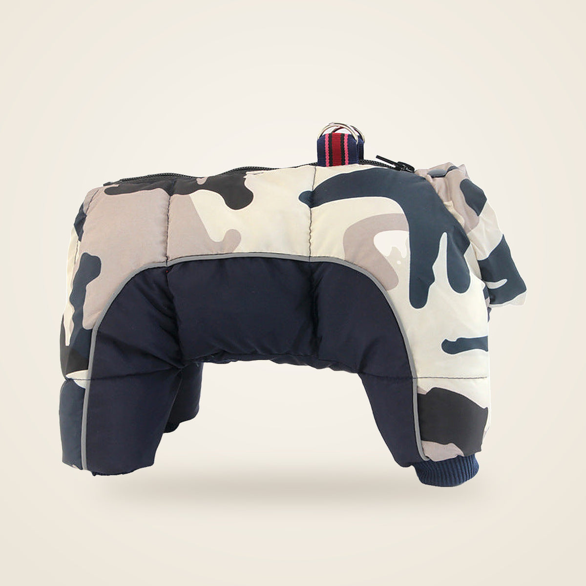 Water-resistant padded winter dog snowsuit