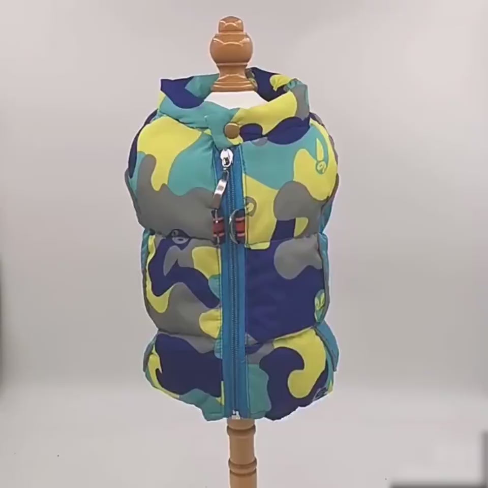 Dog snowsuit video