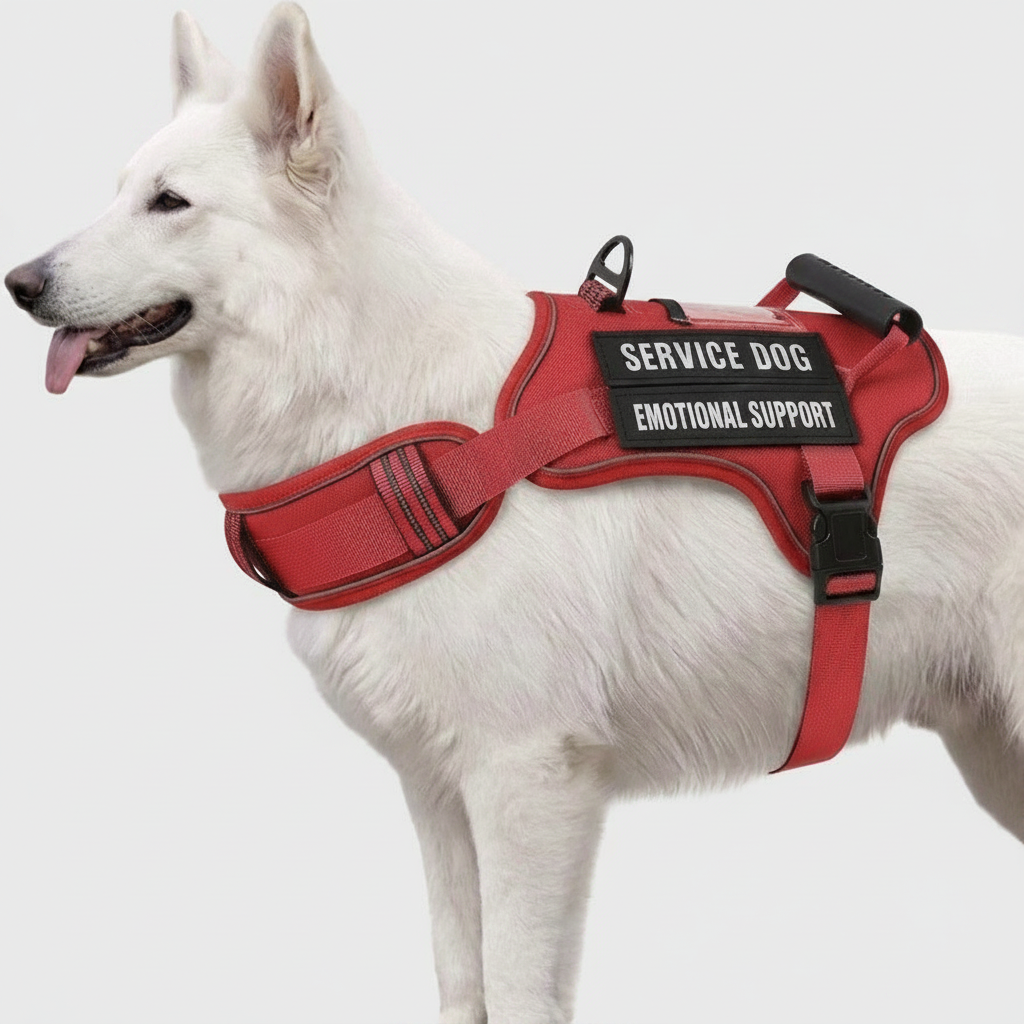 Red harness grey bg