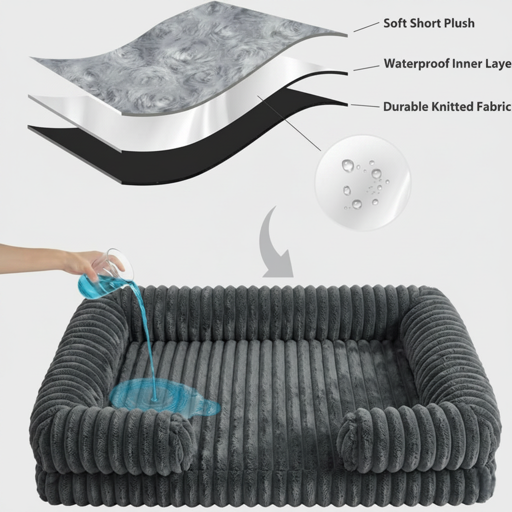 Waterproof infographic grey bg